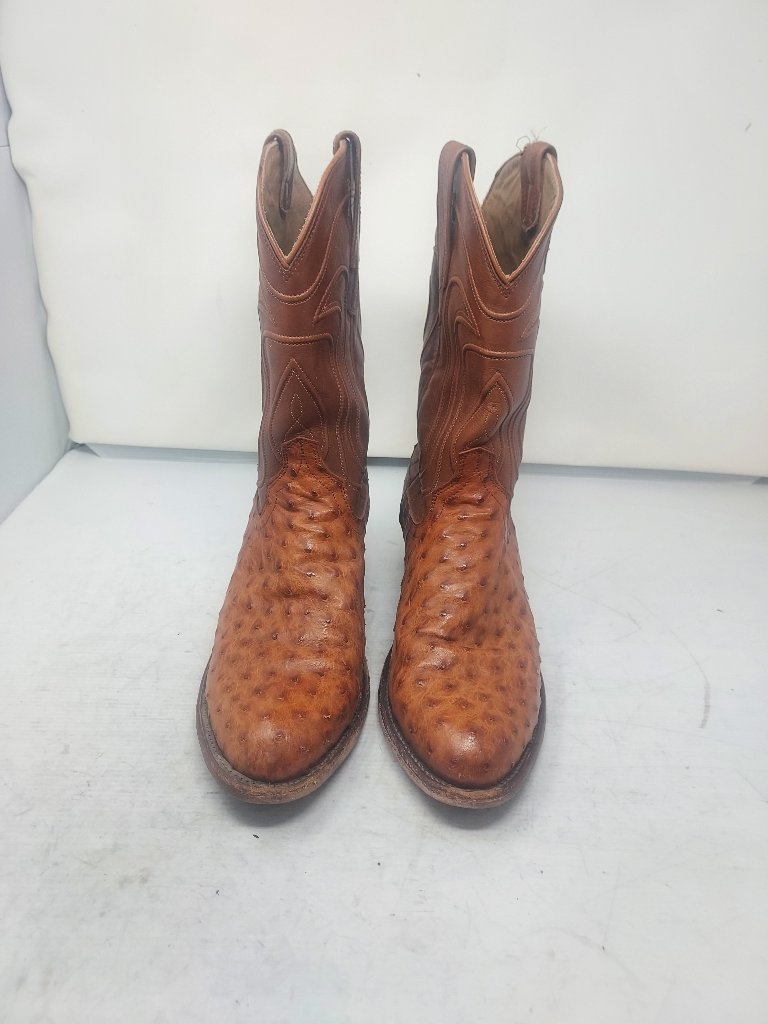Tecovas Mens Wyatt Pecan Ostrich Cowboy Boot — image 6 of 8
